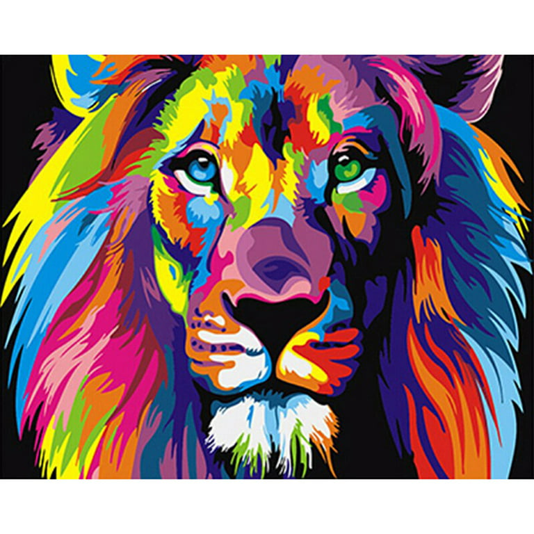 Paint by Numbers for Adult DIY Paint by Number Kits for Kids Beginner on  Canvas Color Lion 