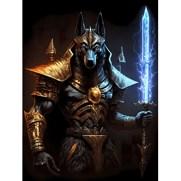 Paint by Numbers for Adults-Anubis - Drawing Paintwork DIY Paint by Number Kits Art Crafts for Home Wall Decor 16"X20"