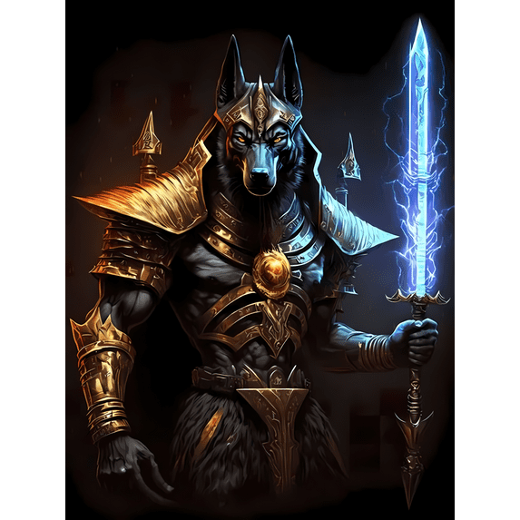 Paint by Numbers for Adults-Anubis - Drawing Paintwork DIY Paint by Number Kits Art Crafts for Home Wall Decor 16"X20"