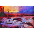 thumbnail image 1 of Paint effect on the Athabasca Falls Jasper National Park Alberta Canada by 770 Productions / Design Pics, 1 of 3