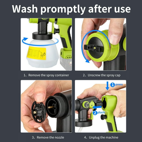 Paint sprayer,With 1000ml Container Max Battery Handheld Sprayer With 1000ml Paint Sprayer Container Interior And Ryobi 20v Max 20v Max Battery (battery Not Included) Huiop Mewmewcat