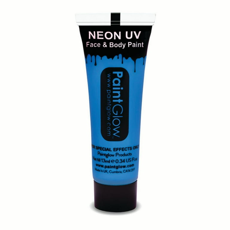 UV Neon Face + Body Paint Blue 10ml Make Up Unisex UV Neon Face + Body Paint Blue 10ml Make Up Unisex