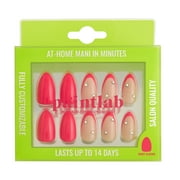 PaintLab Short Almond Press On Nails 3D, Celestial Pink, 30 Count