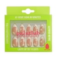 thumbnail image 1 of PaintLab Short Almond Press On False Nails 3D, Miss Daisy, White French Tip, 30 Count, 1 of 8