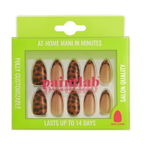 PaintLab Short Almond Press On Nails, Tortie Tips, Tortoise Shell, 30 Count