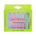 thumbnail image 1 of PaintLab Long Sleek Coffin Press On False Nails, Check You Out Metallic Rainbow, 30 Count, 1 of 7