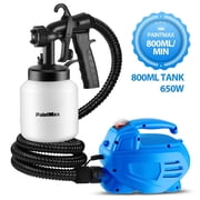 PaintMax 800ML Paint Spray Painter 650W Paint Sprayer Machine 800ML/Min Output HVLP Oil Primer Water Sprayer w/ 3 Spraying Patterns Motor Strap Detachable Container