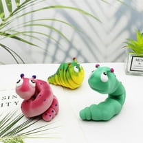 Paintable Caterpillar Stress Toy, Sand-Filled Shaping Sensory Fidget, Creative DIY Anxiety Relief, Educational Art Activity, TPR Squeezable Relaxation Gift for All Ages