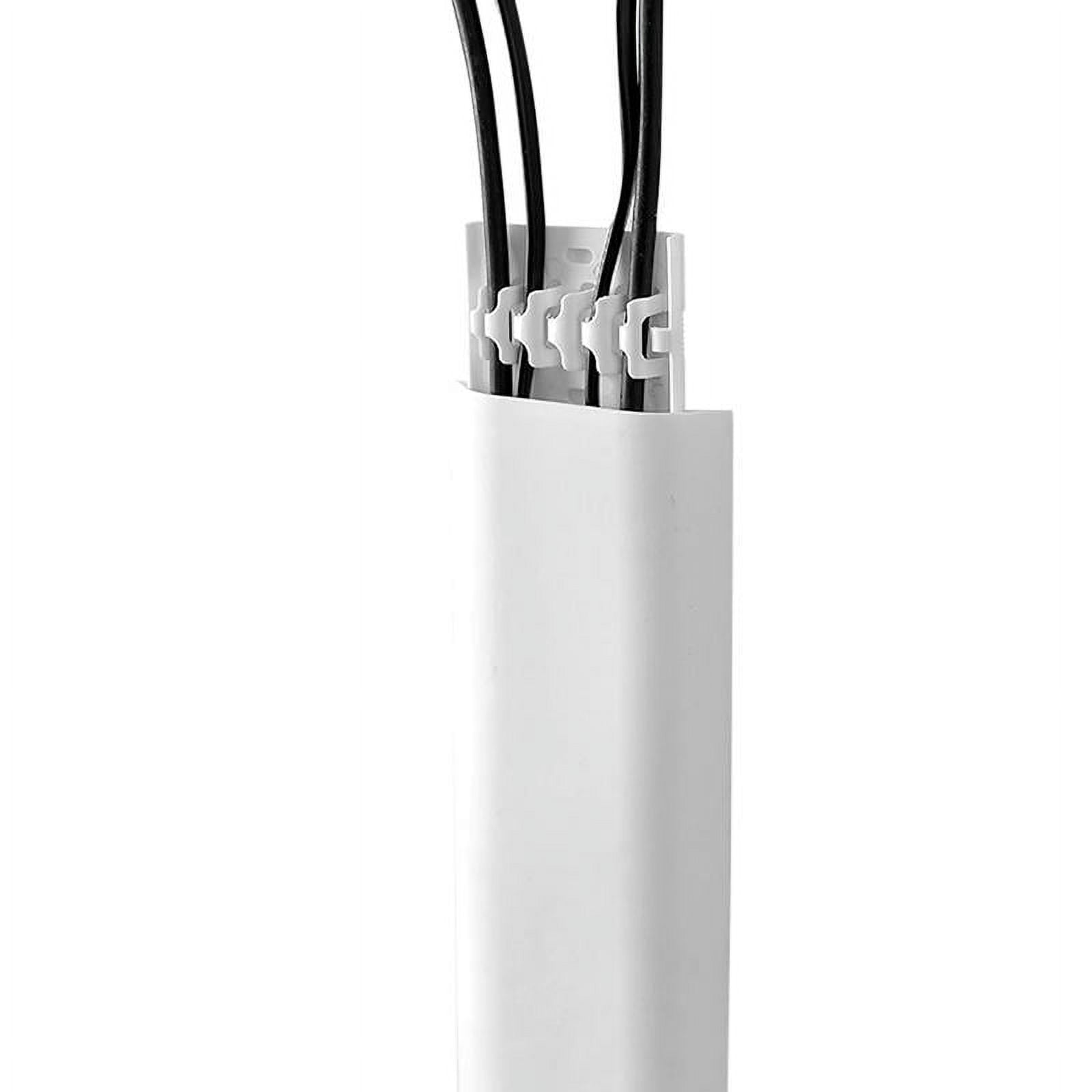 D-Line White Wall Mounted TV Cord Cover, 2.36x0.59in, 15.7in Length 