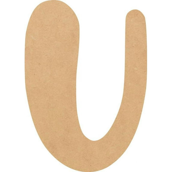 Paintable Craft Letter U, DIY 2'' Tall DIY A-Z Letter, Brownie Buster Font