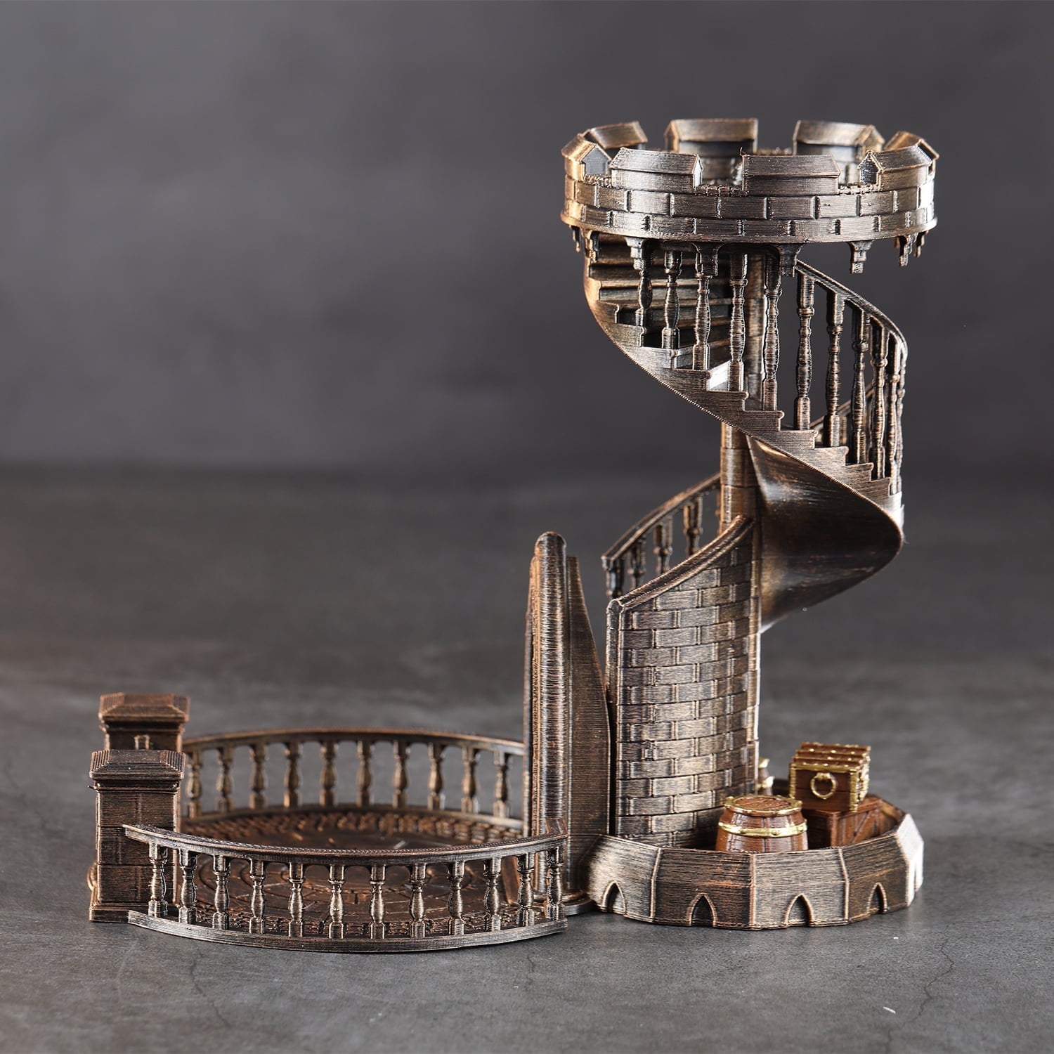 Paintable D&D Dice Tower – Unpainted Plastic Dice Rolling Tower for Tabletop RPG, Great Gift for Dungeon Masters & Fantasy Gamers