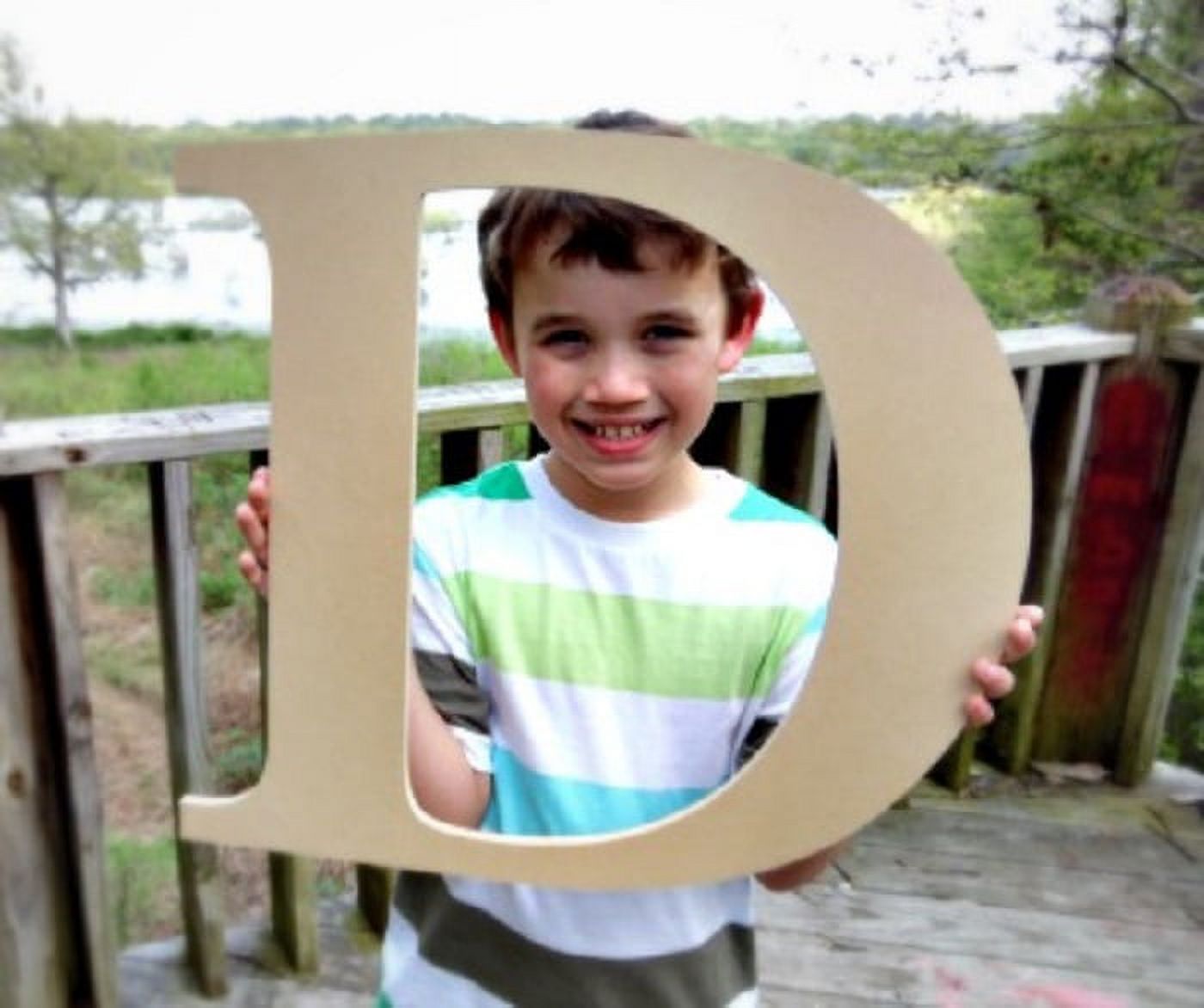 Paintable Wood Letter, 24" Times D, Large Wooden Letter, Craft, BuildA