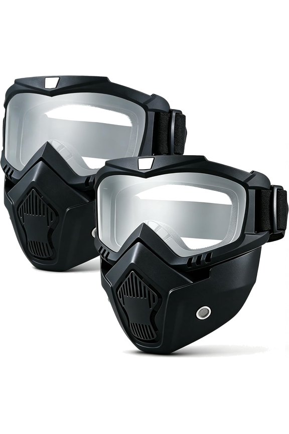 Paintball Mask Anti Fog, Full Face Tactical Mask Goggles Detachable for Motorcycle Cycling Skiing Halloween CS Game Cosplay