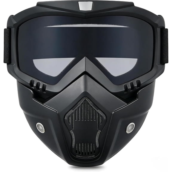 Paintball Mask Anti Fog, Full Face Tactical Mask Goggles Detachable for Motorcycle Cycling Skiing Halloween CS Game Cosplay