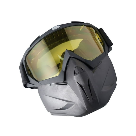 Paintball Mask Anti Fog,Motorcycle Helmet Riding Goggles Glasses with Removable Face Mask,Adjustable Motocross Eyewear