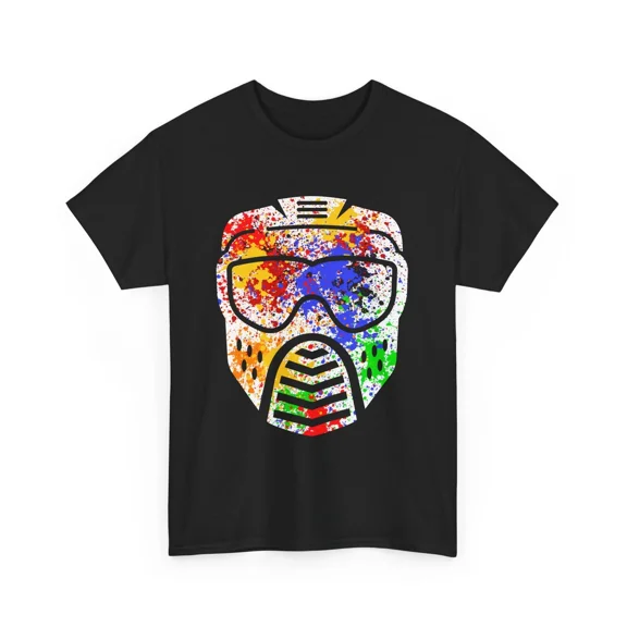 Paintball Mask Paintballing Sport Player Athletic Graphic Art Unisex T-Shirt, up to size 5XL