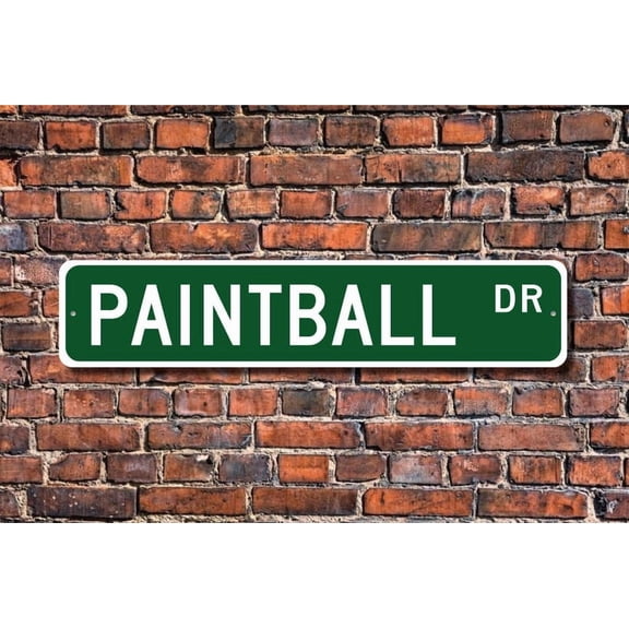 Paintball Paintball Sign Paintball Fan Paintball Player Paintball Gift Team Shooting Sport Quality Metal Aluminum Sign - Size: 16 x 4 Inches