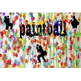 thumbnail image 1 of Paintball Splatter Laser Tag Cake Topper Edible Frosting Image 1/4 Sheet, 1 of 2