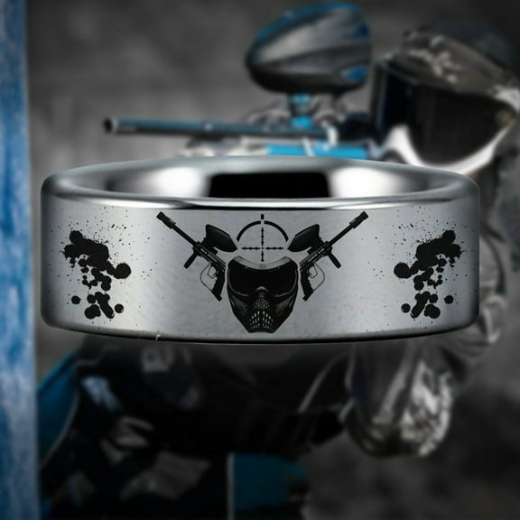 Paintball Tungsten Carbide Ring