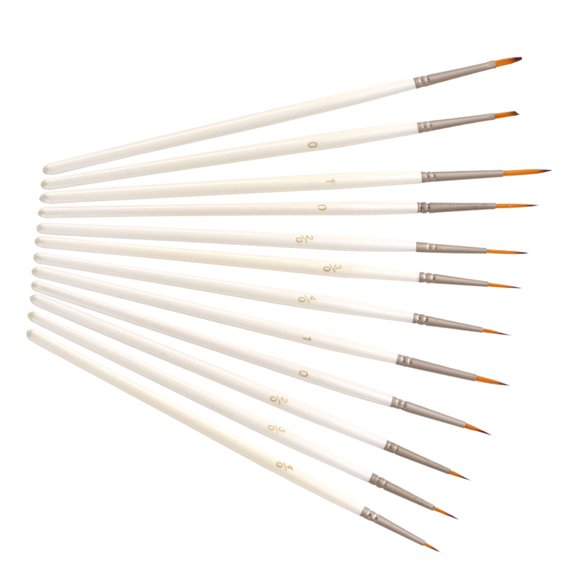 Paintbrush,Art 12pcs/ Set Nylon Hair Paintbrushes Hair Paintbrushes Fine Detail Paint Brush Paint Brushes Fine Art 12pcs/ Paint Brush Set Paintbrushes Fine Art Brushes Buzhi Detail Ivory