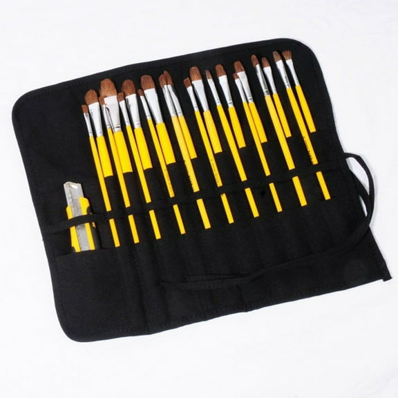 Paintbrush Canvas Storage Bag Painting Pen Storage Bag Roll Pencil Bag