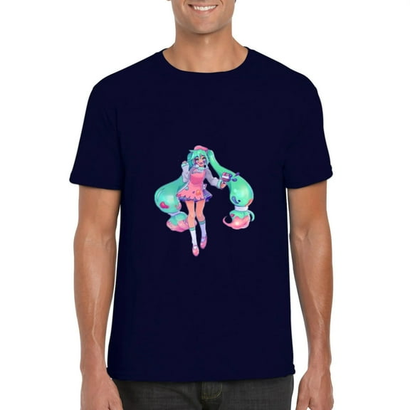 Paintbrush Miku Hatsune Vocaloid Anime Manga Virtual Art T-Shirt, for men & women, up to size 5XL