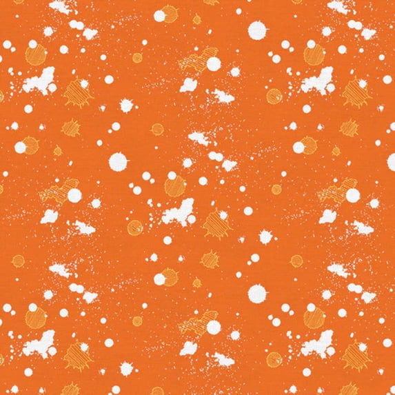Paintbrush Studio Fabri-Quilt On Your Mark - Ink Splats - Orange Blender