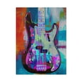 thumbnail image 1 of Painted Bass Guitar Canvas Wall Art - Pop Art by Stephen Chambers, 1 of 4