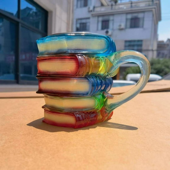 Painted Book Mug,Book Mug,3D Book Mug,Novelty Coffee Mugs for Book Lover Gifts for Women Unique Coffee Mugs,Cool Funny Bookish Cute Tumblers Books Worm(F 5*4in)from ANMUYUM