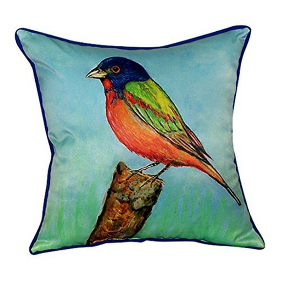 Painted Bunting Large Indoor/Outdoor Pillow 18x18