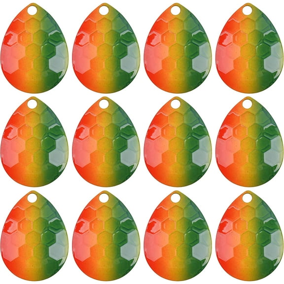 Painted Colorado Blades for Fishing Lure Making, 20pcs/Pack Colorful Custom Spinner Blades for Inline Spinners Harness Making Your Own Lures