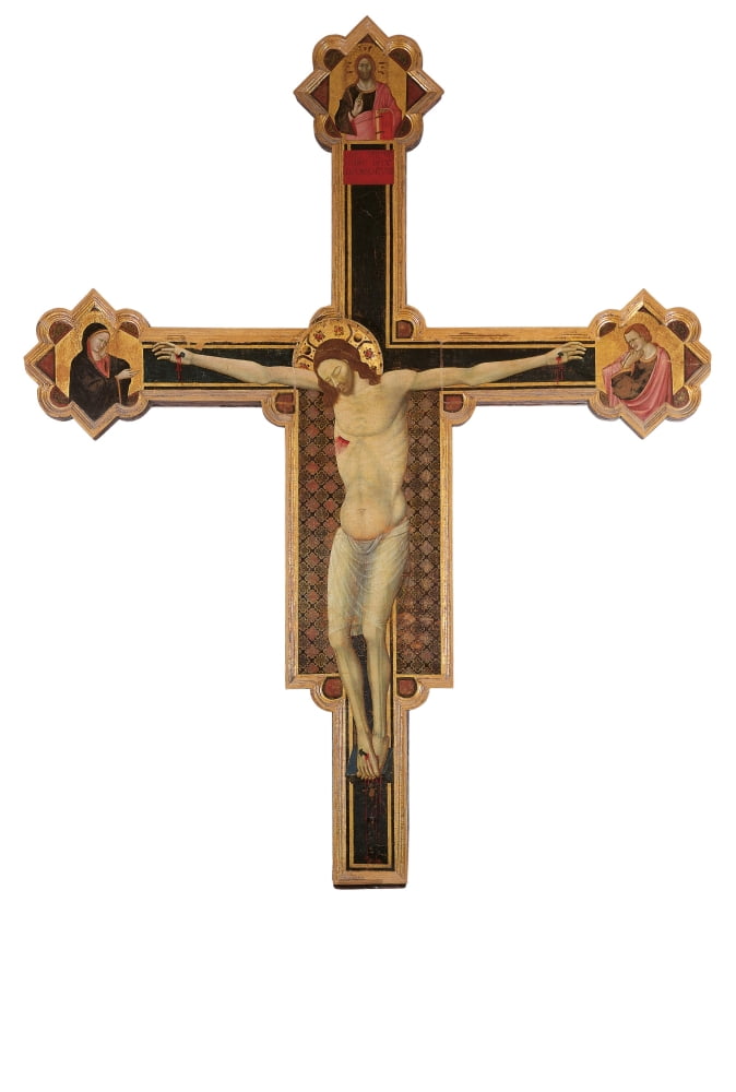 Painted Crucifix Canvas Art - (24 x 36)