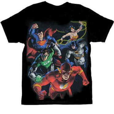 Painted DC Group Black Mens T-Shirt