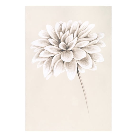 Painted Dahlia Print Wall Art, Modern Wall Decor For Living Room Bedroom, 12x18 UNFRAMED