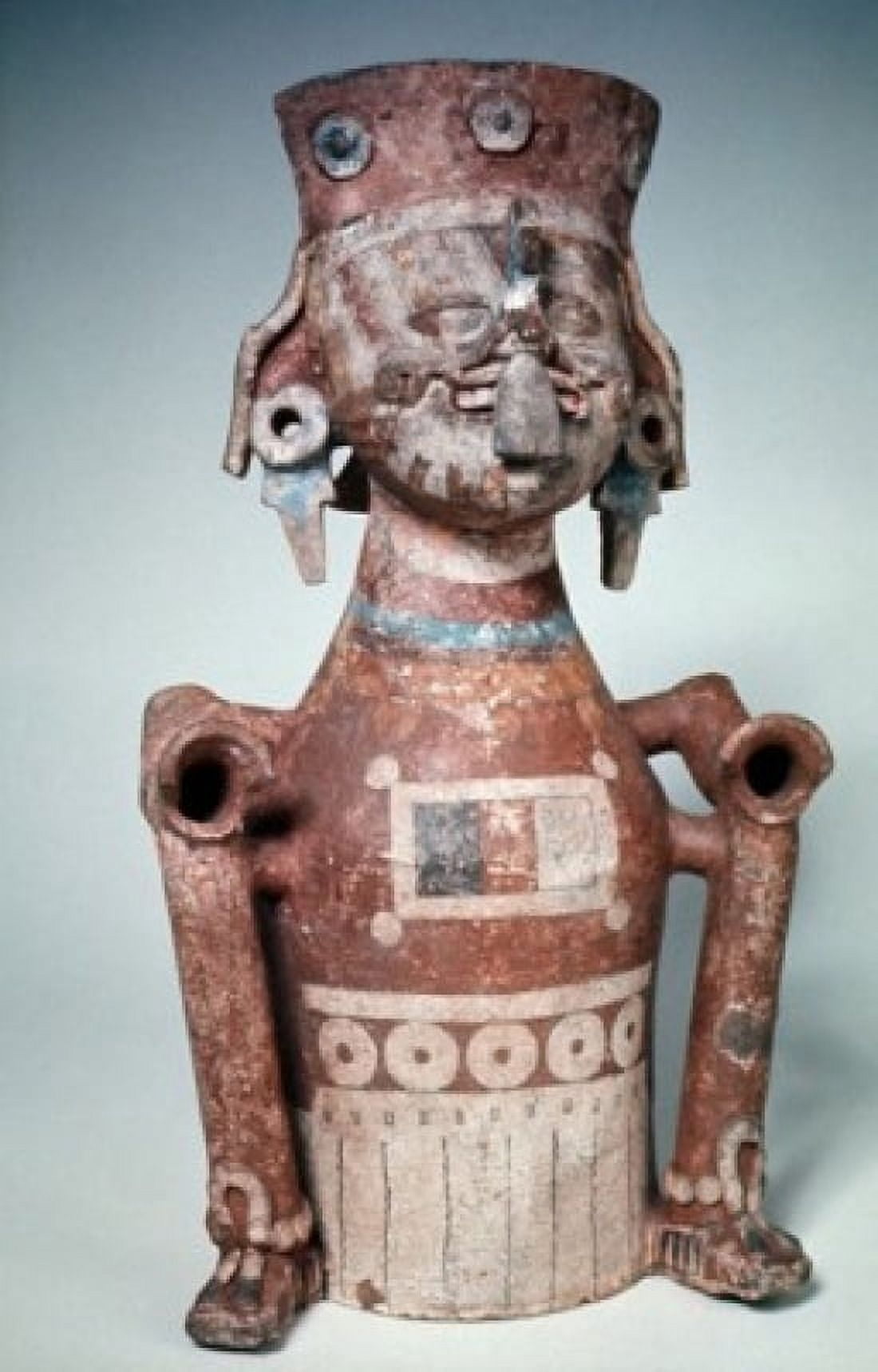 Painted Figure Pre-Columbian Canvas Art - (24 x 36)