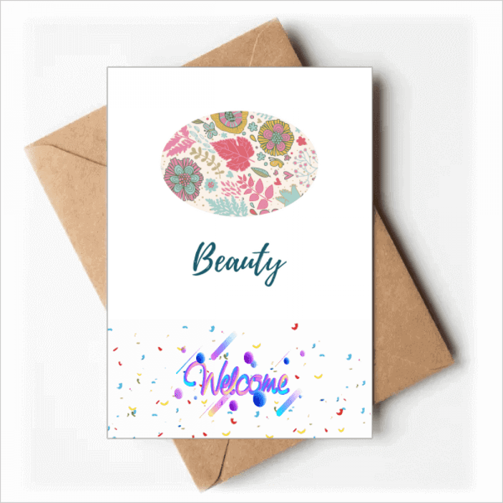 Painted Flowers Paint Welcome Back Greeting Cards Envelopes Blank