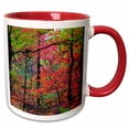 thumbnail image 1 of Painted Forests Neon Autumn Leaves 15oz Two-Tone Red Mug mug-12812-10, 1 of 3