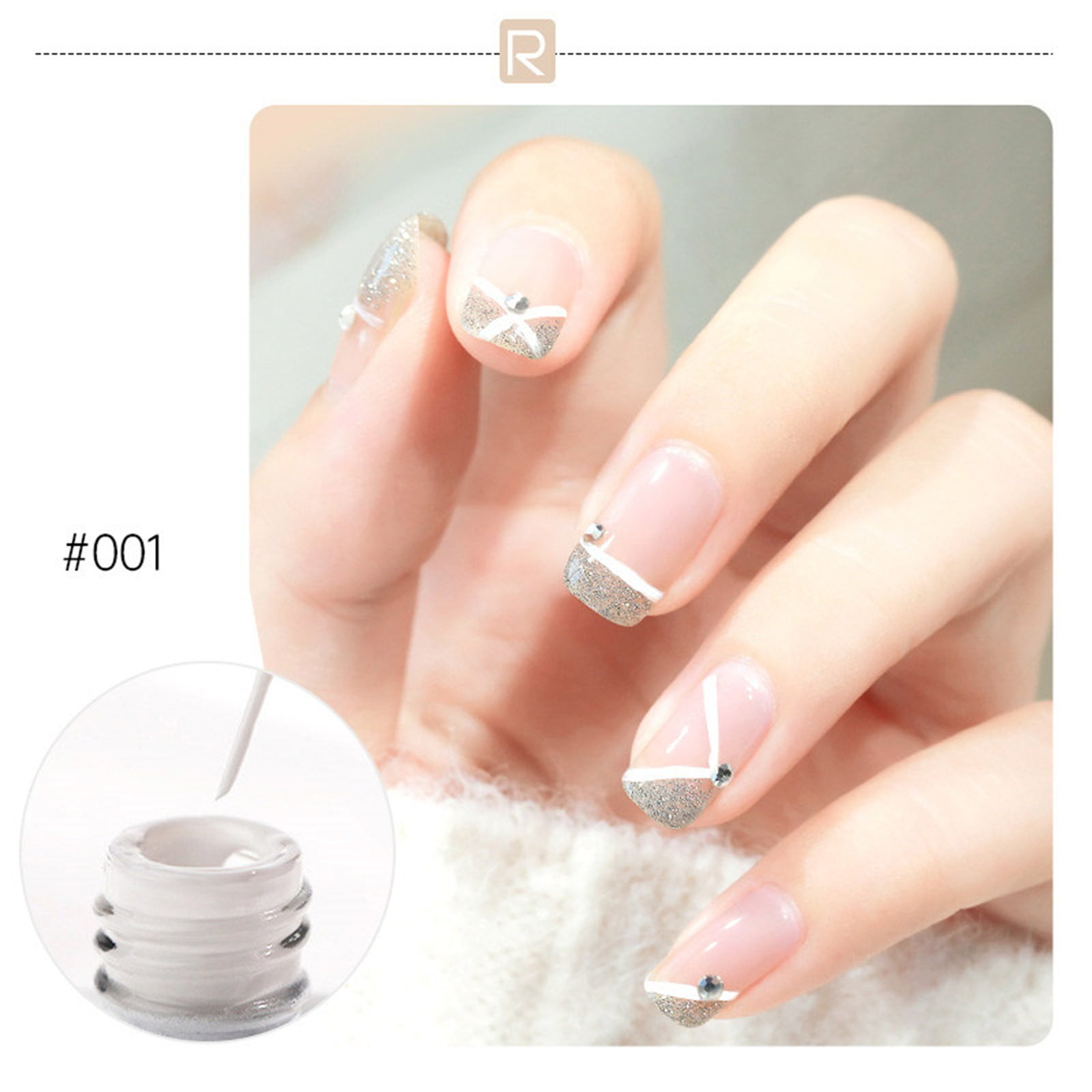 Painted Gel Nail Polish With Brush Nail Wire Drawing Gel For Line