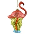 thumbnail image 1 of Painted Glass Pink Flamingo Hanging Ornament, 1 of 1