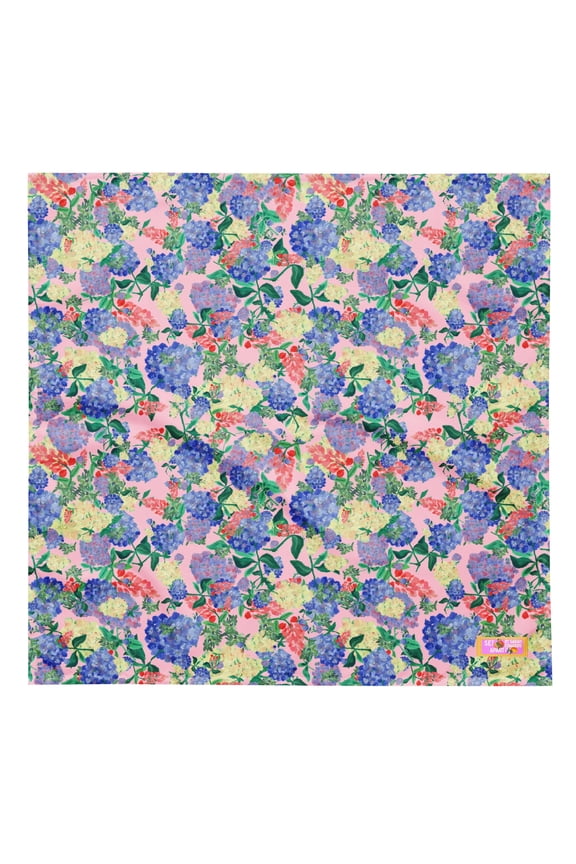 Painted Hydrangea's & Lilacs Light Pink All-Over Print Bandana