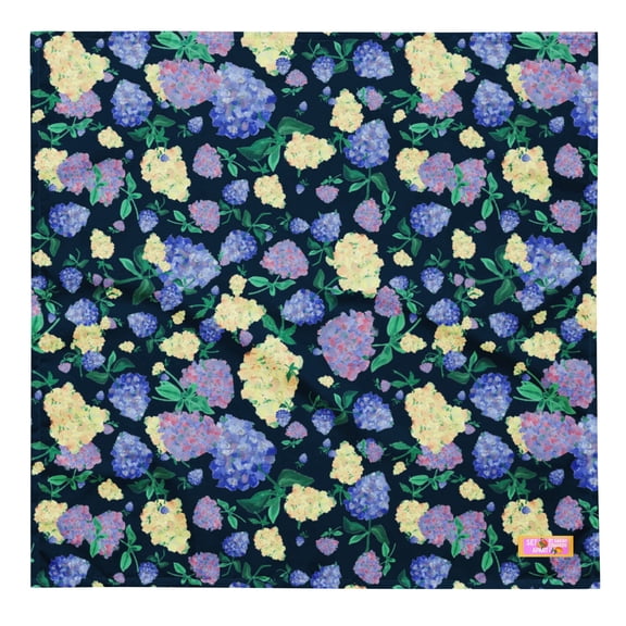 Painted Hydrangea's and Lilacs Gold Oversized Weekender Bag
