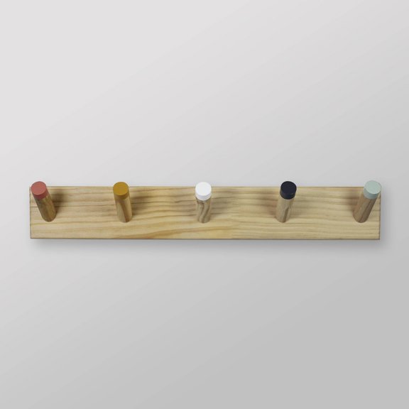 Painted Kids' Wood Hooks
