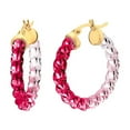 thumbnail image 1 of Painted Mini Rope Lucite Hoops, 1 of 1