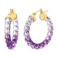 thumbnail image 1 of Painted Mini Rope Lucite Hoops, 1 of 1