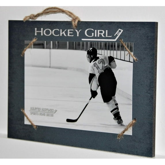 Painted Pastimes Sports Home Decor, Hockey Girl Picture Frame Photo Display
