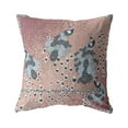 thumbnail image 1 of Painted Peacock Indoor/Outdoor Fabric Pillow with Zip in Blue on Magenta16x16, 1 of 5