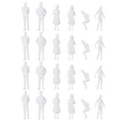 Painted People Figures Plastic Models Miniature Figurine Scale 50pcs Different