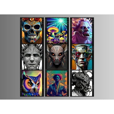 Painted Predators of the Sky - Canvas Wall Art