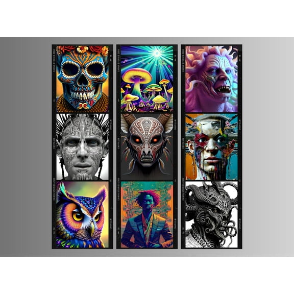 Painted Predators of the Sky - Canvas Wall Art