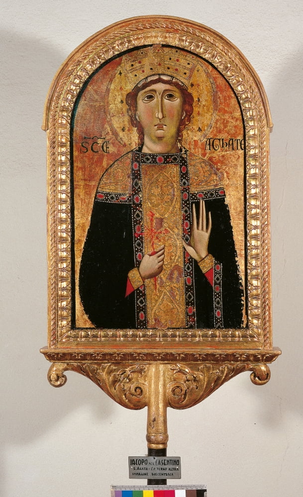 Painted Processional Standard St Agatha Canvas Art - (18 x 24)